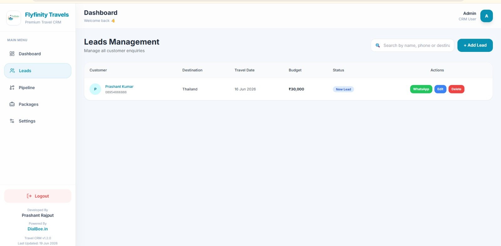 Travel CRM Software