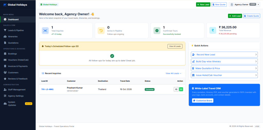 dialbee travel crm photo screenshot